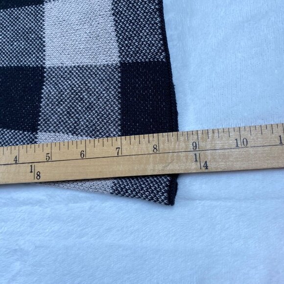 Eileen Fisher Buffalo Check Sweater Size XXS Crop Plaid Linen‎ Black & Beige - Picture 8 of 8
